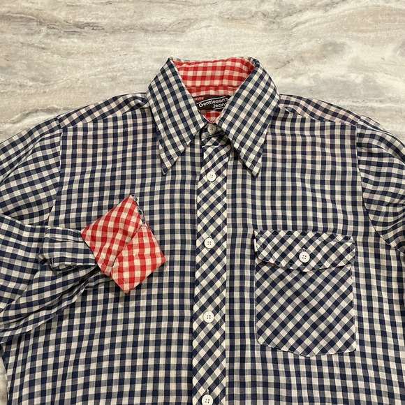 True Vintage Levi's Gentlemen's Jeans 70s Western Shirt Gingham Plaid Cowboy Med - Picture 4 of 14